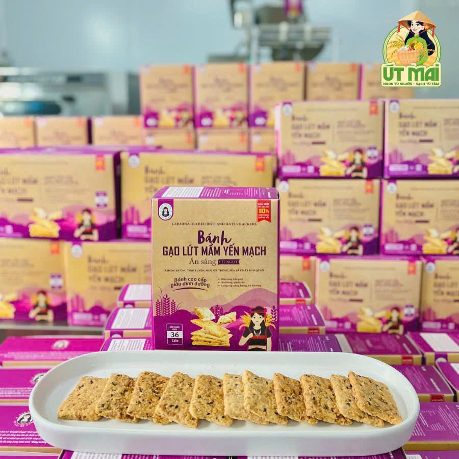 Bánh gạo lứt mầm yến mạch - thơm ngon, bổ dưỡng