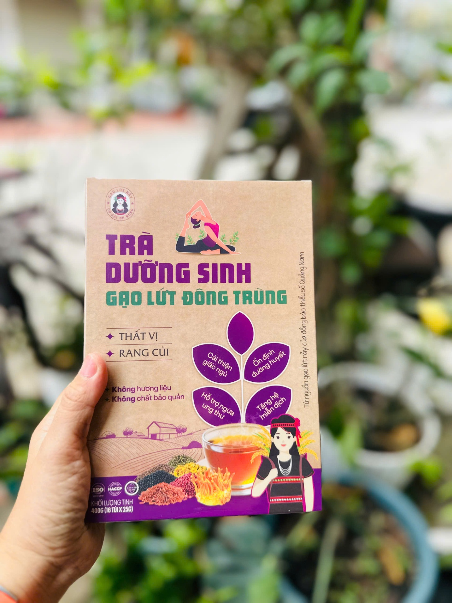  Trà gạo lứt đông trùng hạ thảo