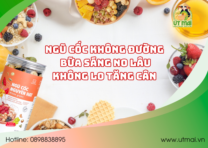 Ngũ cốc không đường: Bữa sáng no lâu, không lo tăng cân