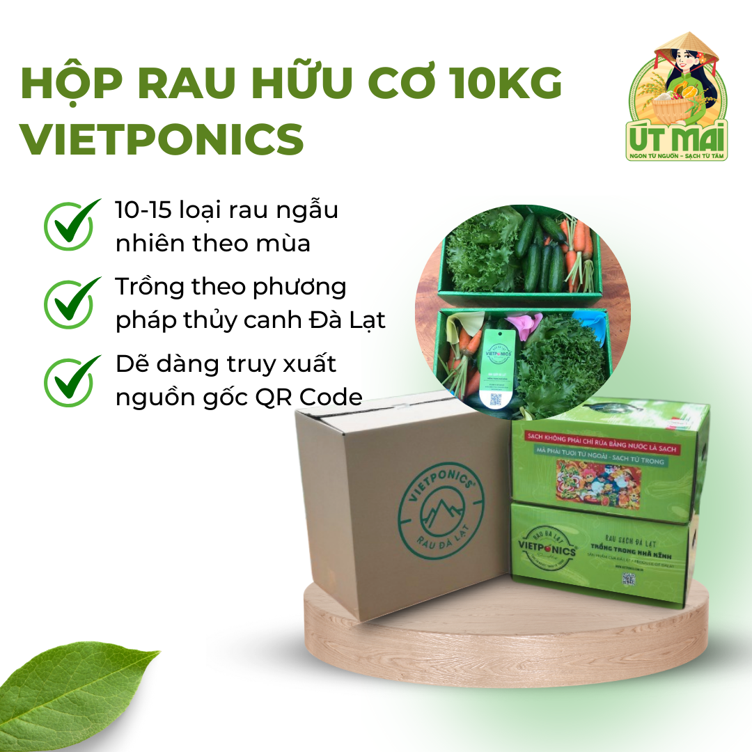 Rau Sạch Đà Lạt VietPonics Thùng 10kg